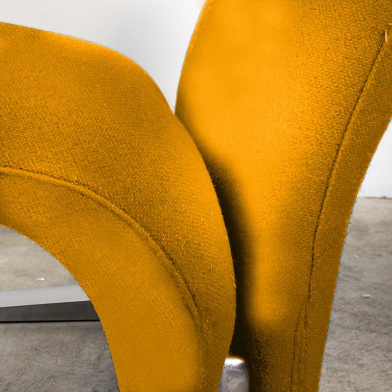 Wool Dutch Lounge Chairs by Pierre Paulin for Artifort, New Kvadrat Upholstery, 1970s For Sale