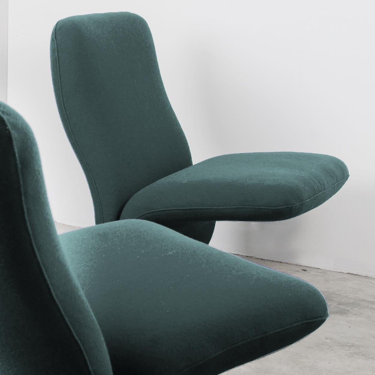 Dutch Lounge Chairs by Pierre Paulin for Artifort, New Kvadrat Upholstery, 1970s 3