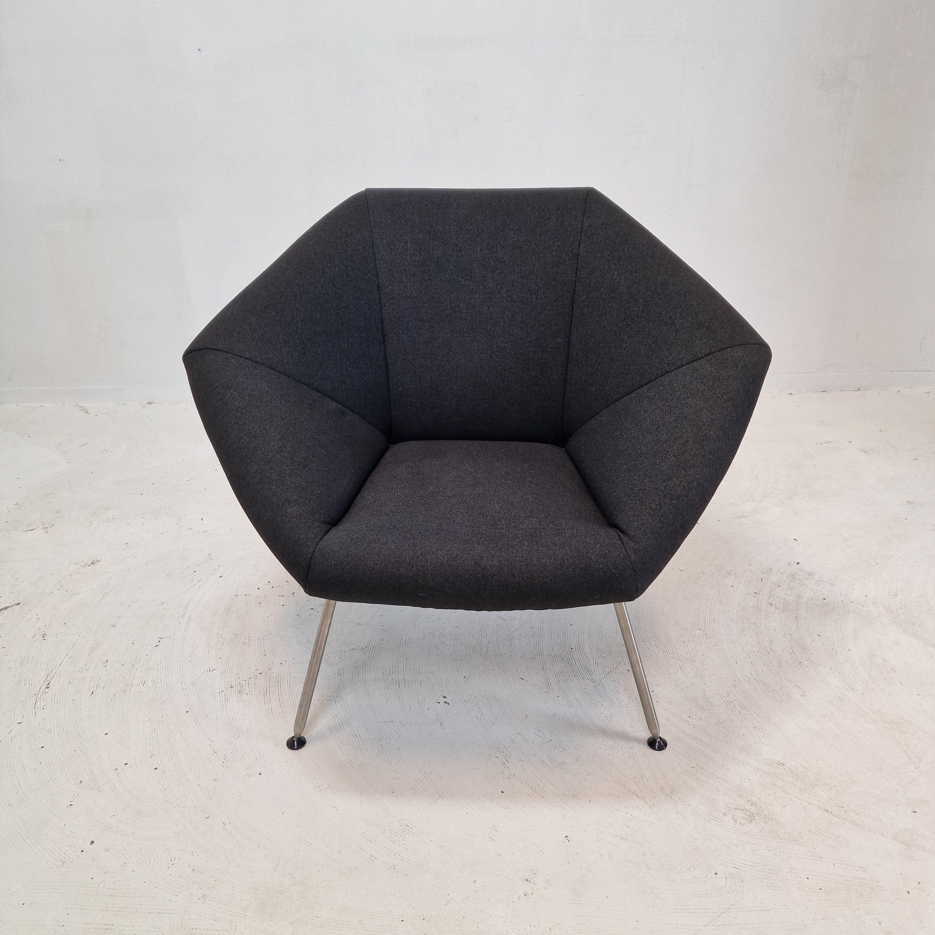 Steel Dutch Lounge or Side Chair by Kaleidos, 1980s For Sale