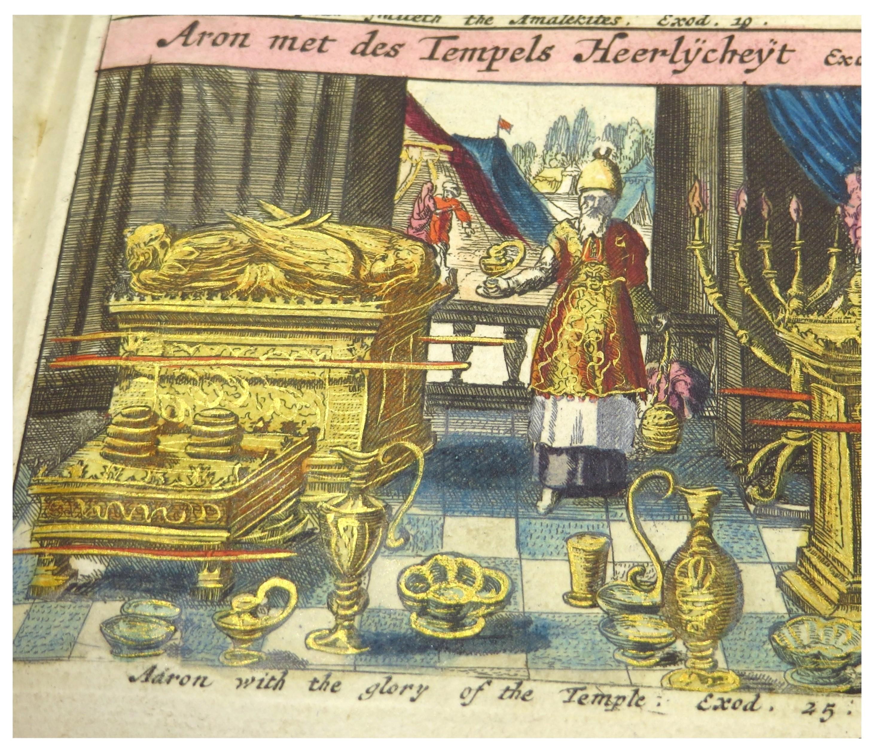 Dutch Luther Bible with fine hand-coloured and highlighted in gold illustrations For Sale 5