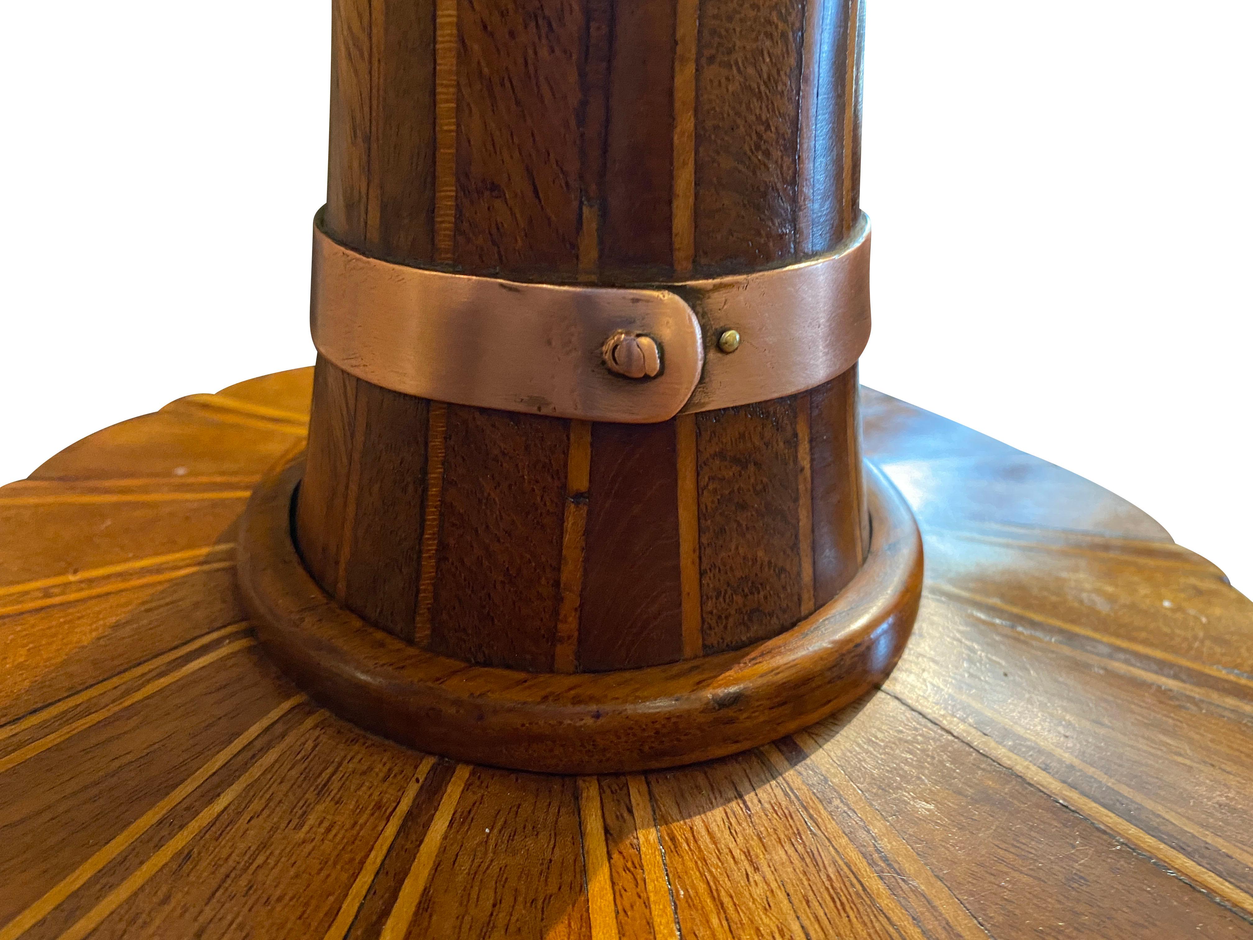 Dutch Mahogany And Copper Bound Centerpiece For Sale 3