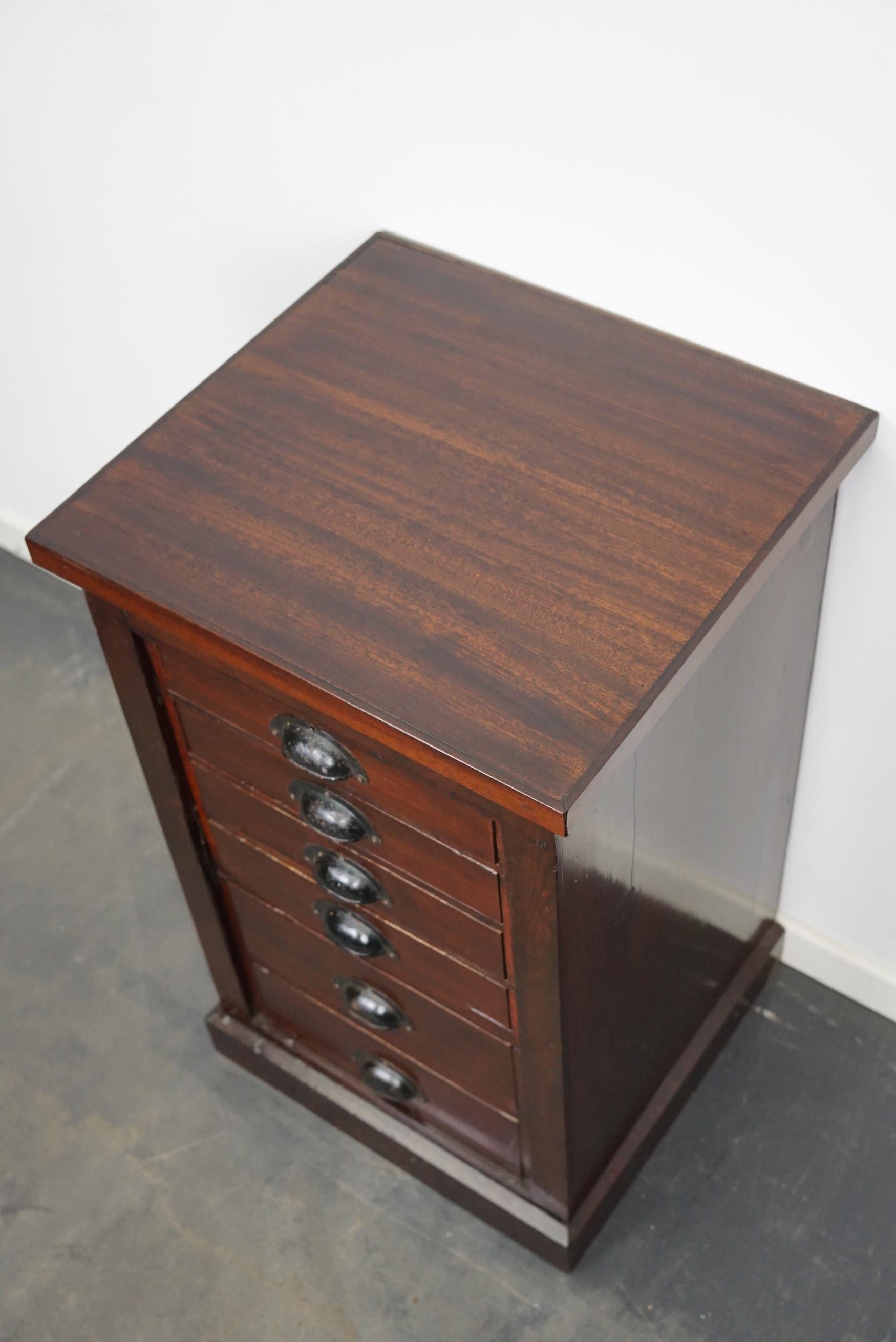 Dutch Mahogany Apothecary Cabinet, 1930s In Good Condition For Sale In Nijmegen, NL