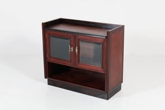 Dutch Mahogany Art Deco Amsterdam School Tea Cabinet, 1920s