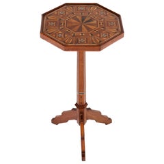 Dutch Mahogany Art Nouveau Arts 
Crafts Occasional Table with Inlay, 1900s