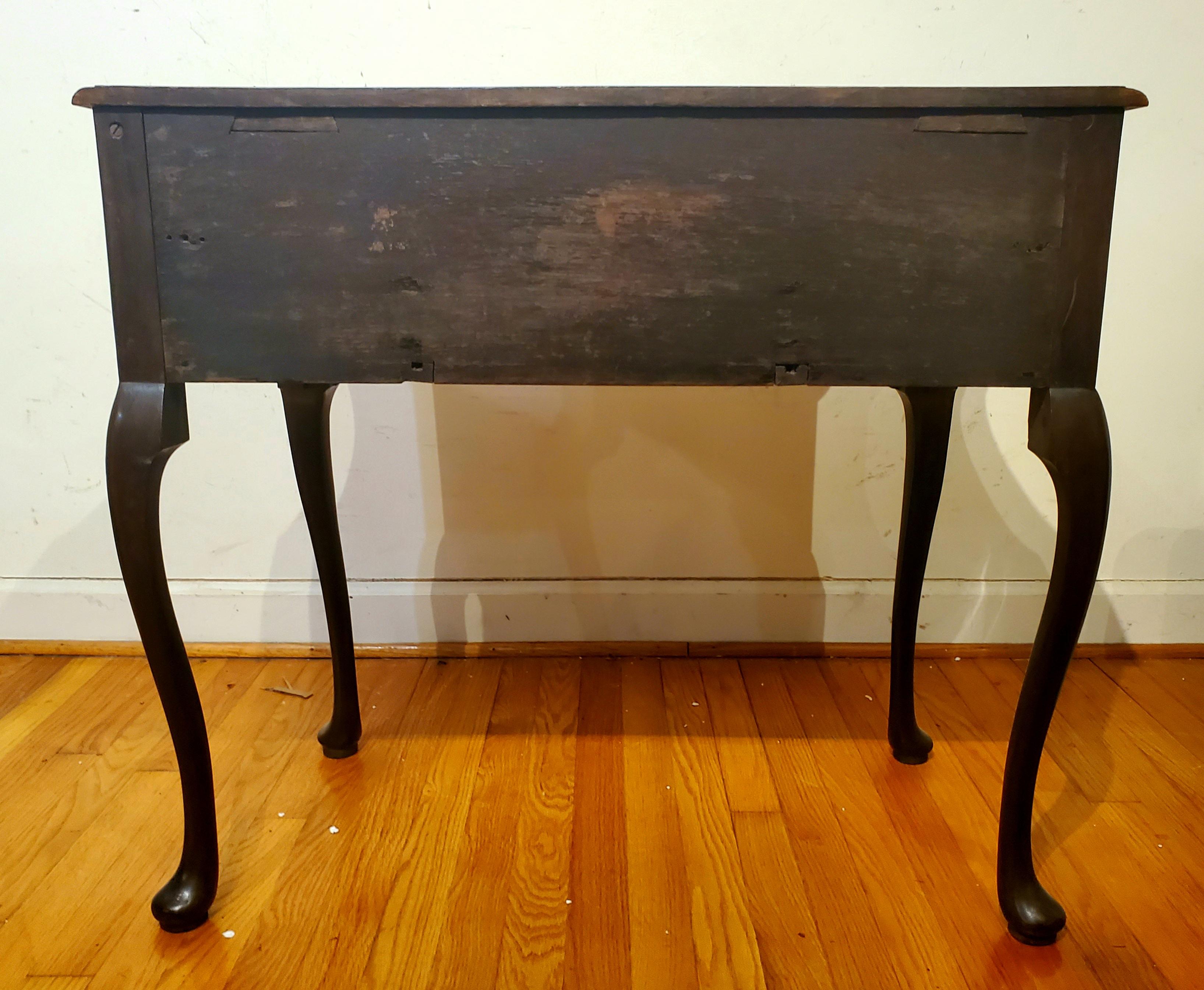 Carved Dutch Mahogany Dressing Table , 19th C in 18th C Style