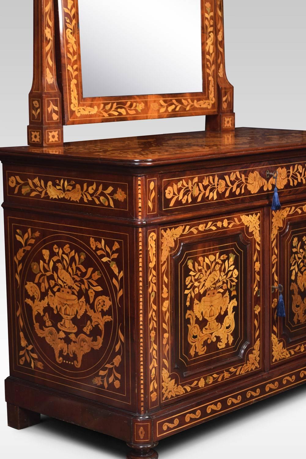 Wood Dutch Mahogany Dressing Table For Sale