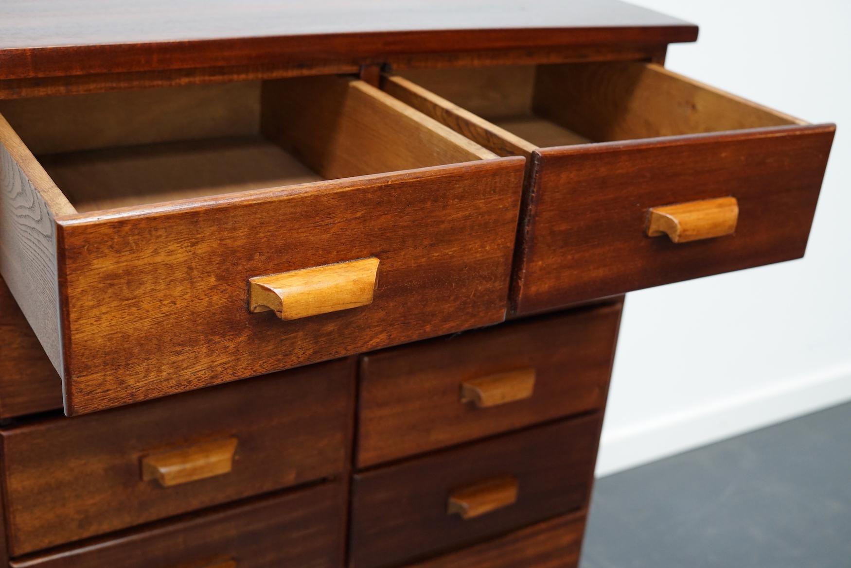 Dutch Mahogany & Pine Apothecary Cabinet, 1930s 8