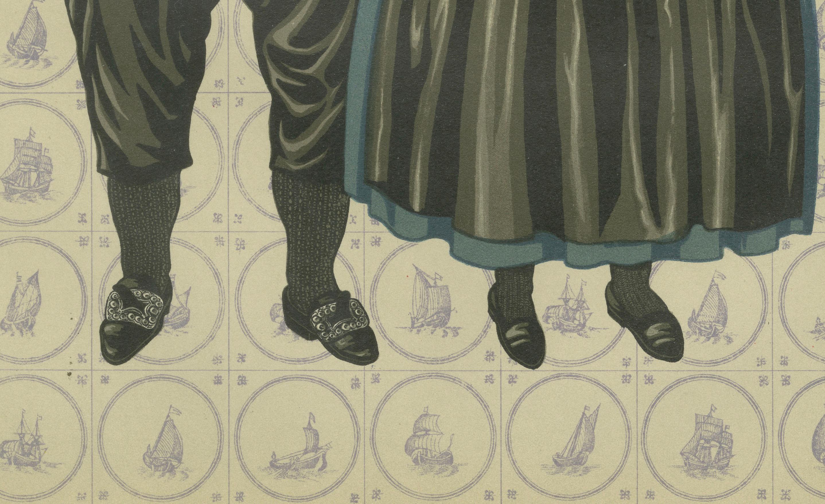 Homme et femme d'Urk en costume du dimanche avec de larges chapeaux, 1932

Cette remarquable lithographie coloriée à la main est la planche XVII de l'opuscule de 1932 The National Costumes of Holland de Gratiane de Gardilanne et Elizabeth Whitney
