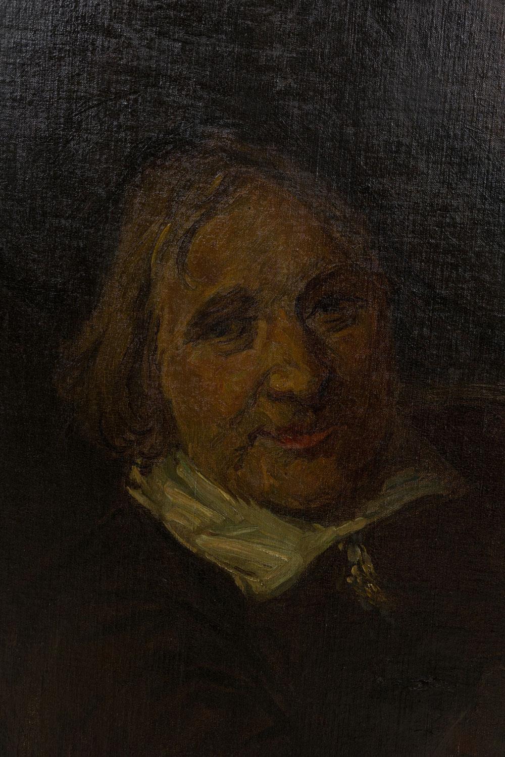 Néerlandais Portrait d'un homme hollandais avec un grand chapeau en vente