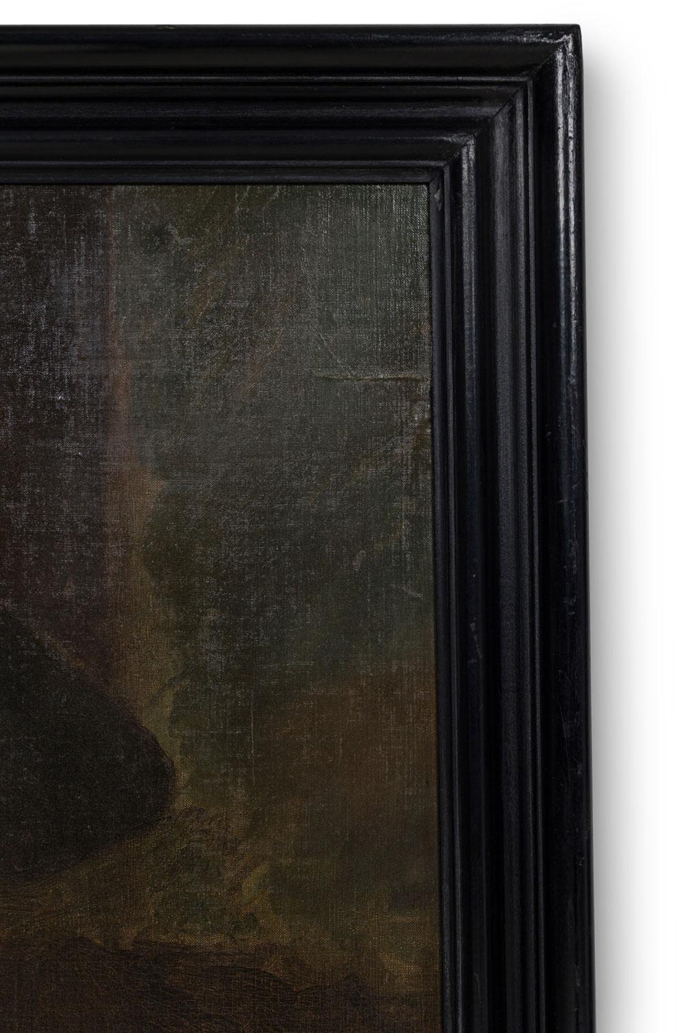 Portrait d'un homme hollandais avec un grand chapeau Bon état - En vente à Queens, NY