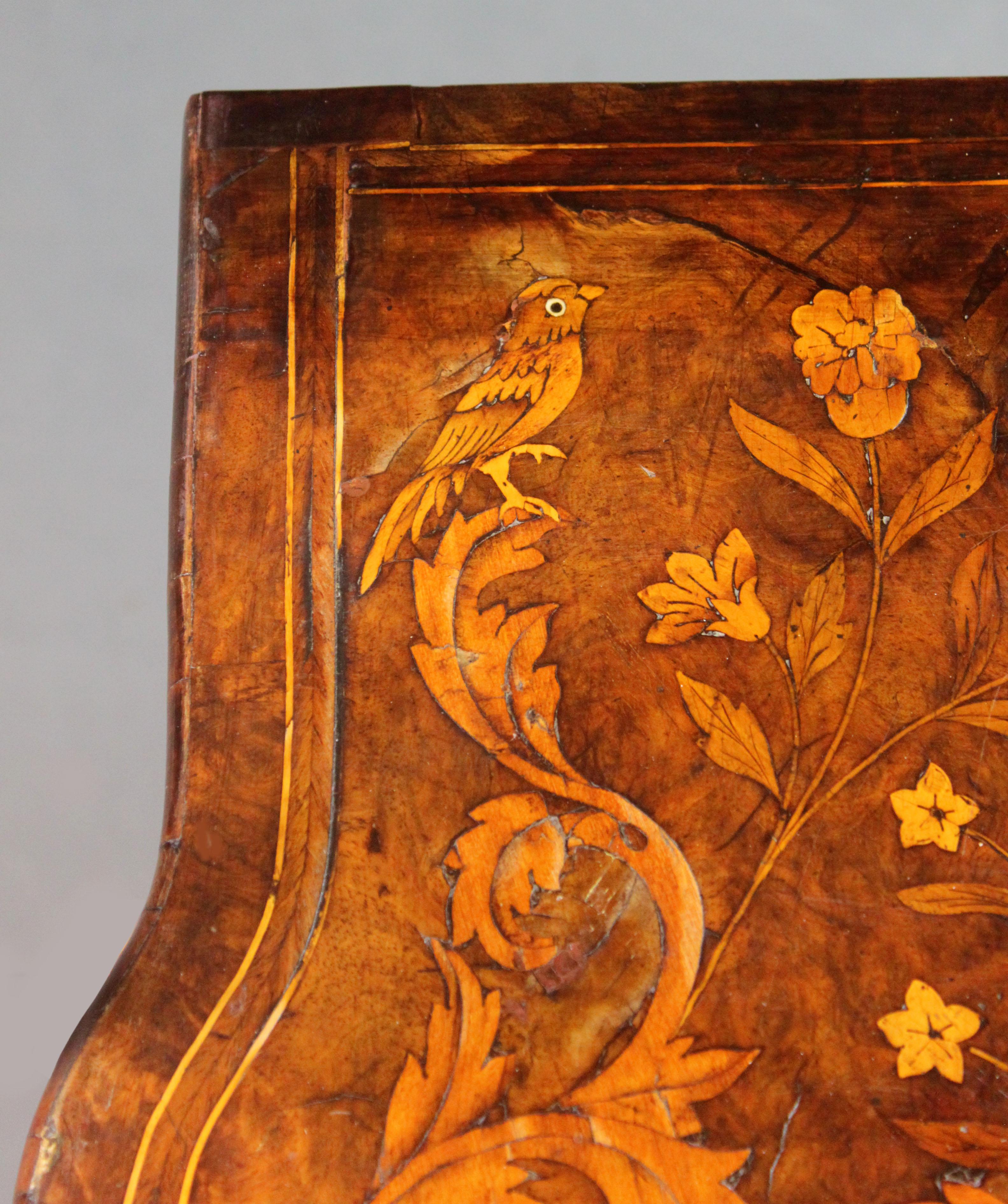 18th Century Dutch Marquetry Card Table For Sale