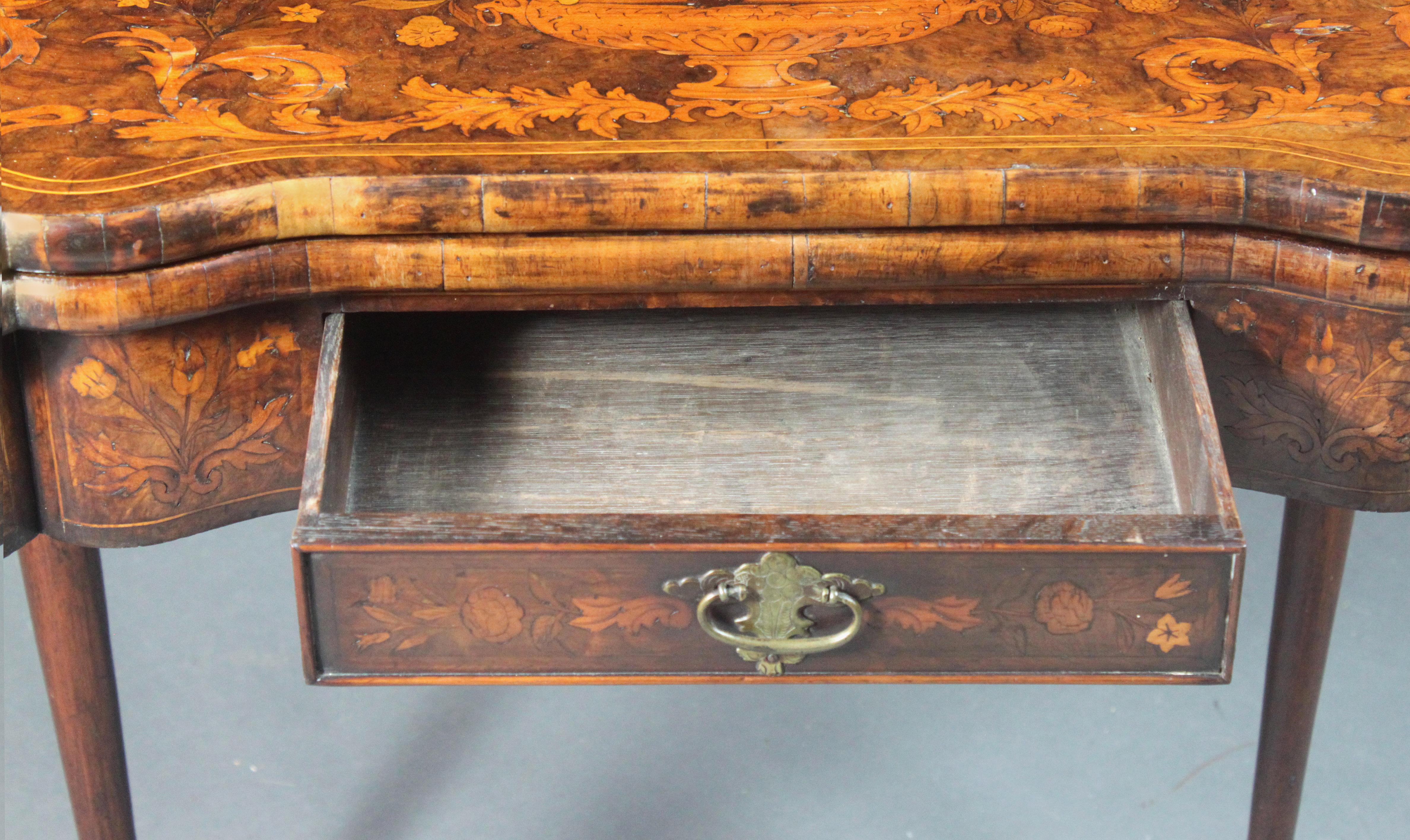 Dutch Marquetry Card Table For Sale 3