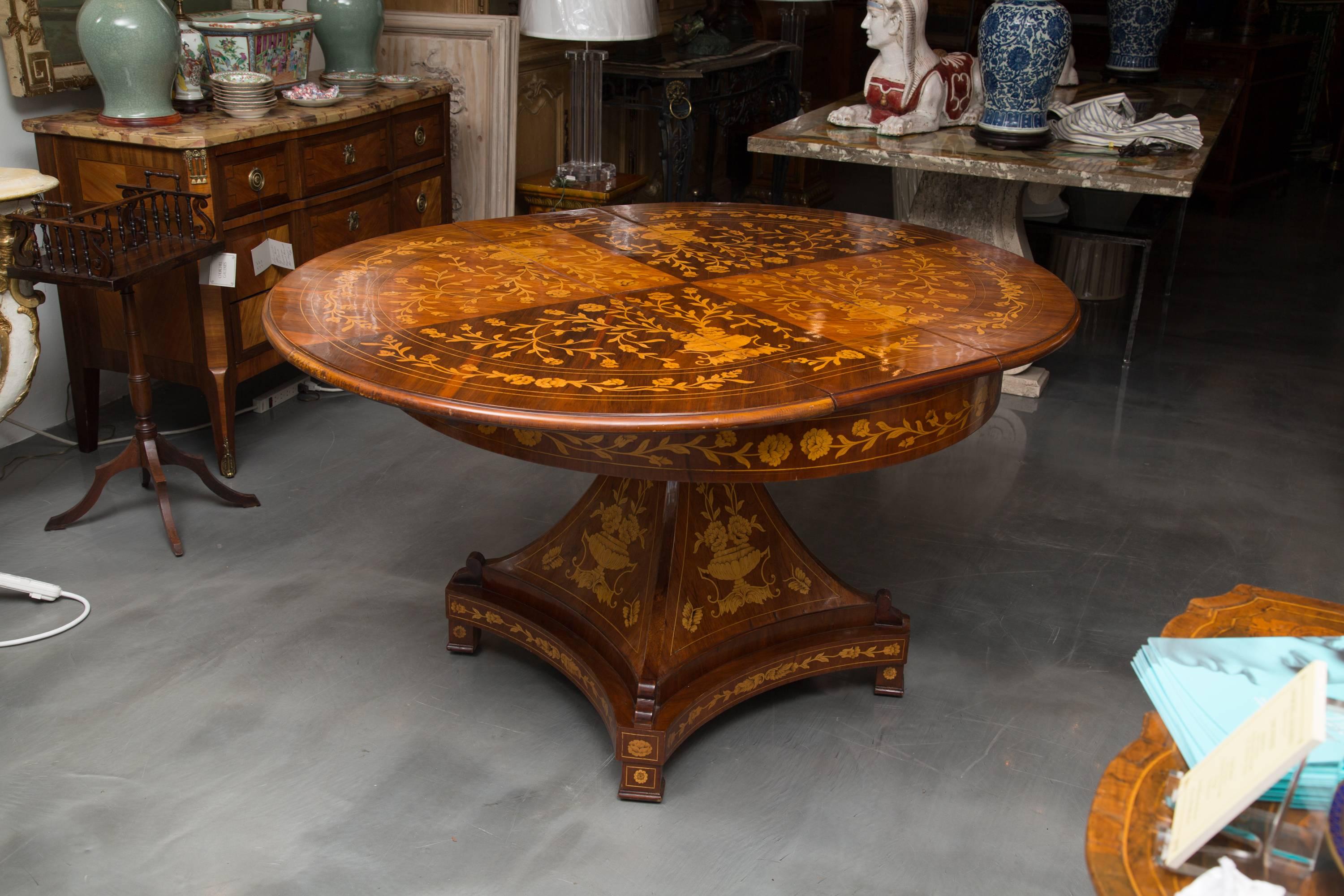20th Century Dutch Marquetry Centre Table