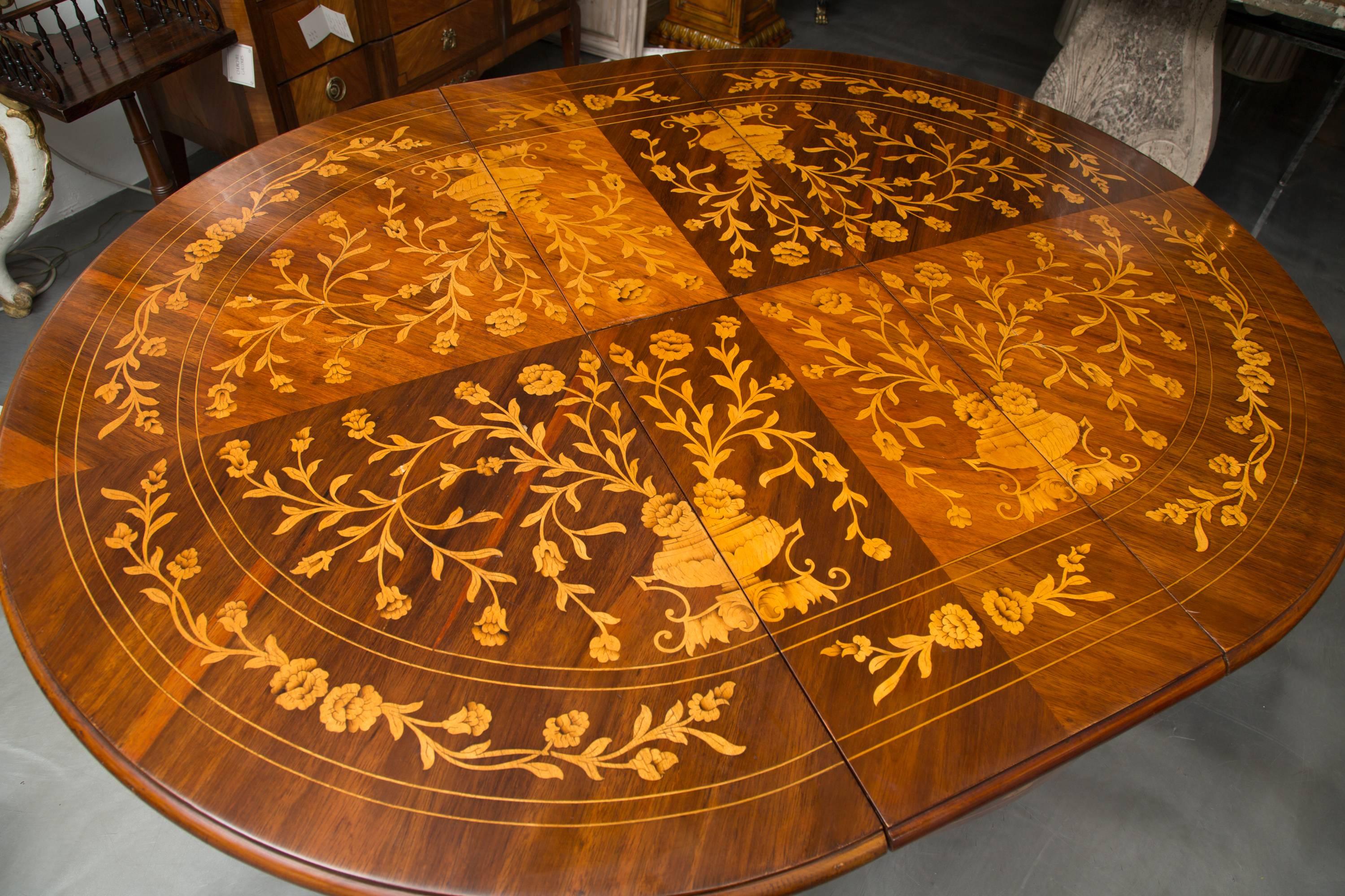 Fruitwood Dutch Marquetry Centre Table