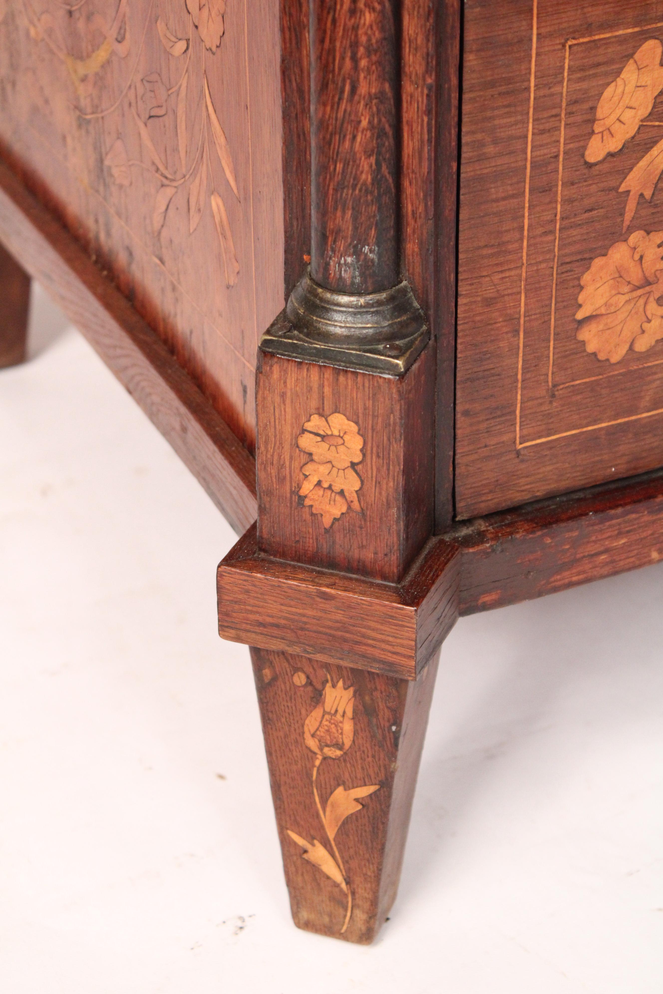 Dutch Marquetry Cylinder Desk For Sale 5