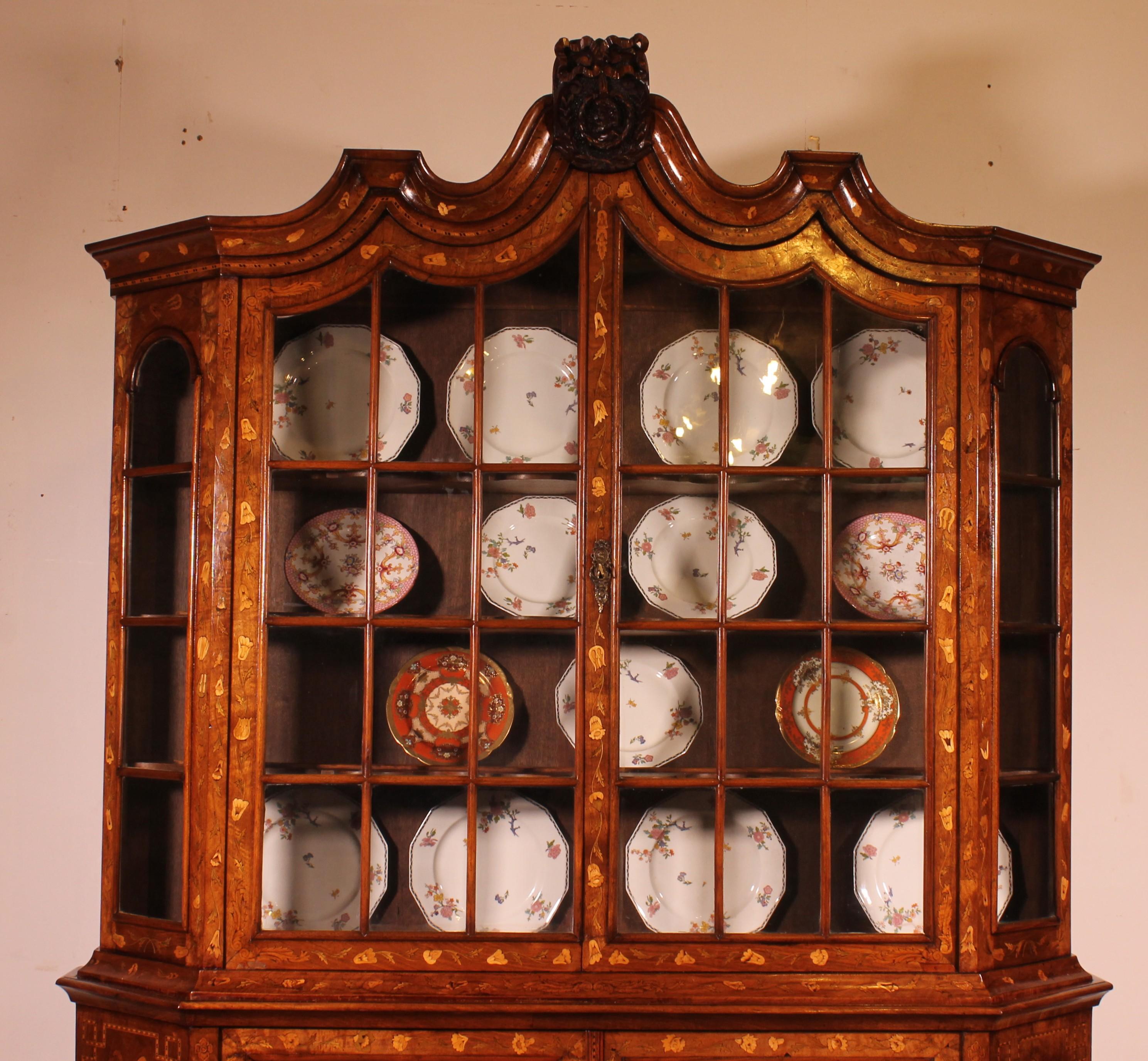 Niederländisches Intarsienkabinett CIRCA 1800 im Angebot 5