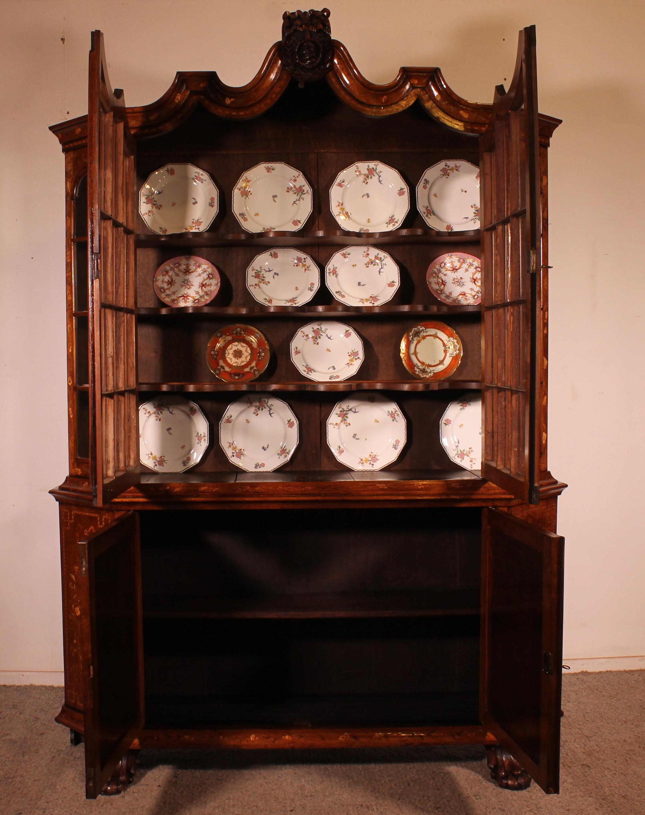 Niederländisches Intarsienkabinett CIRCA 1800 im Angebot 6