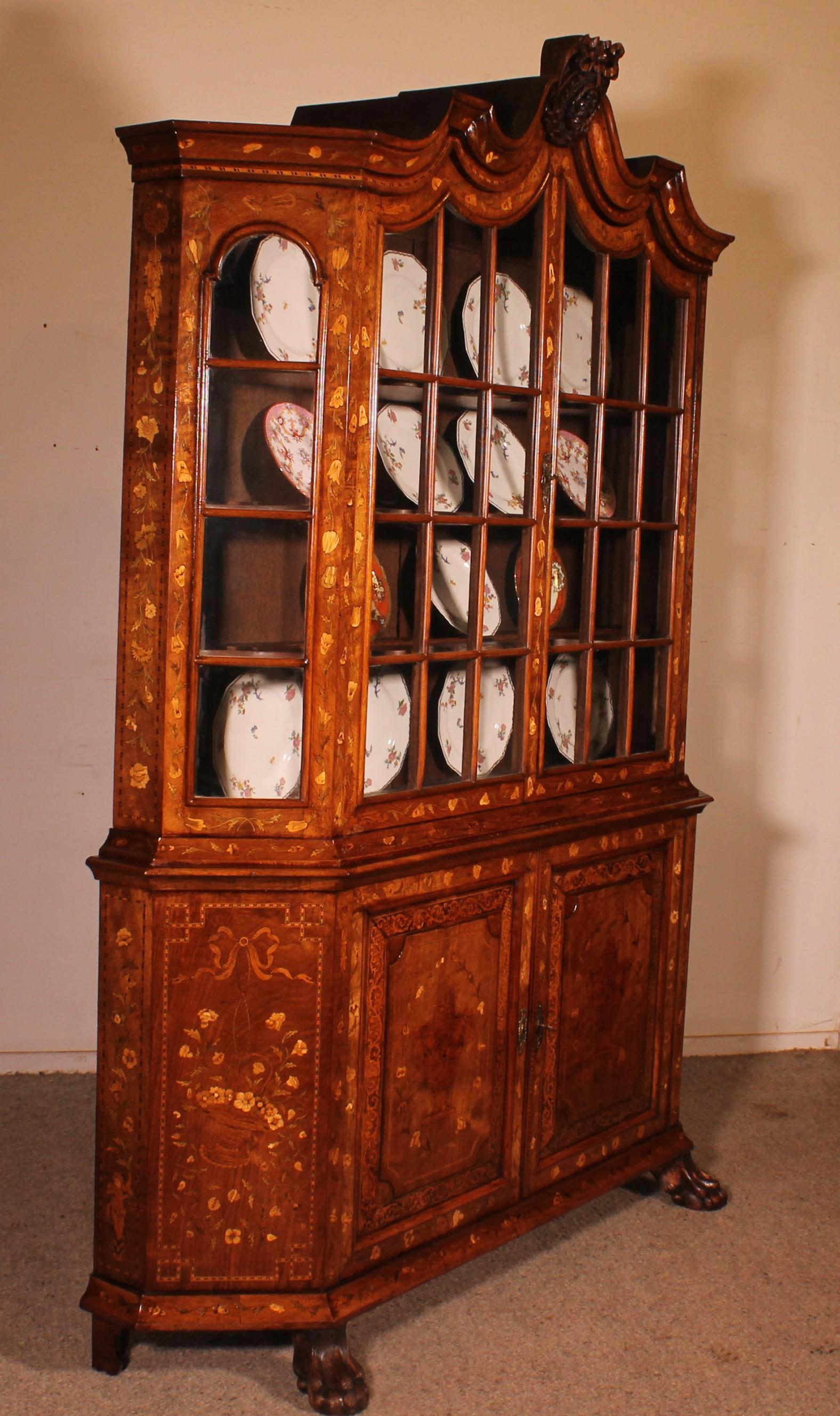 Niederländisches Intarsienkabinett CIRCA 1800 im Angebot 9
