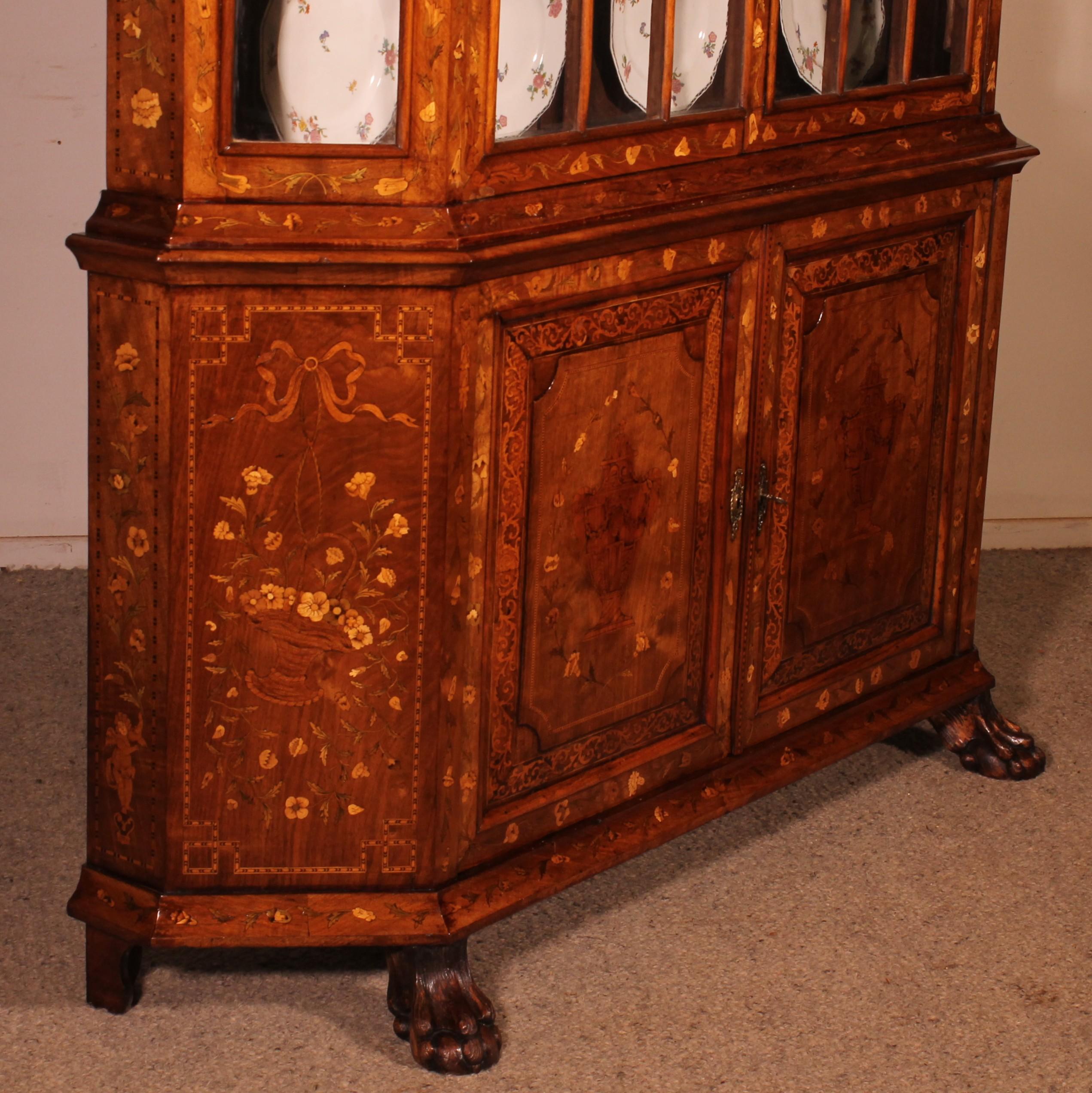 Niederländisches Intarsienkabinett CIRCA 1800 im Angebot 10