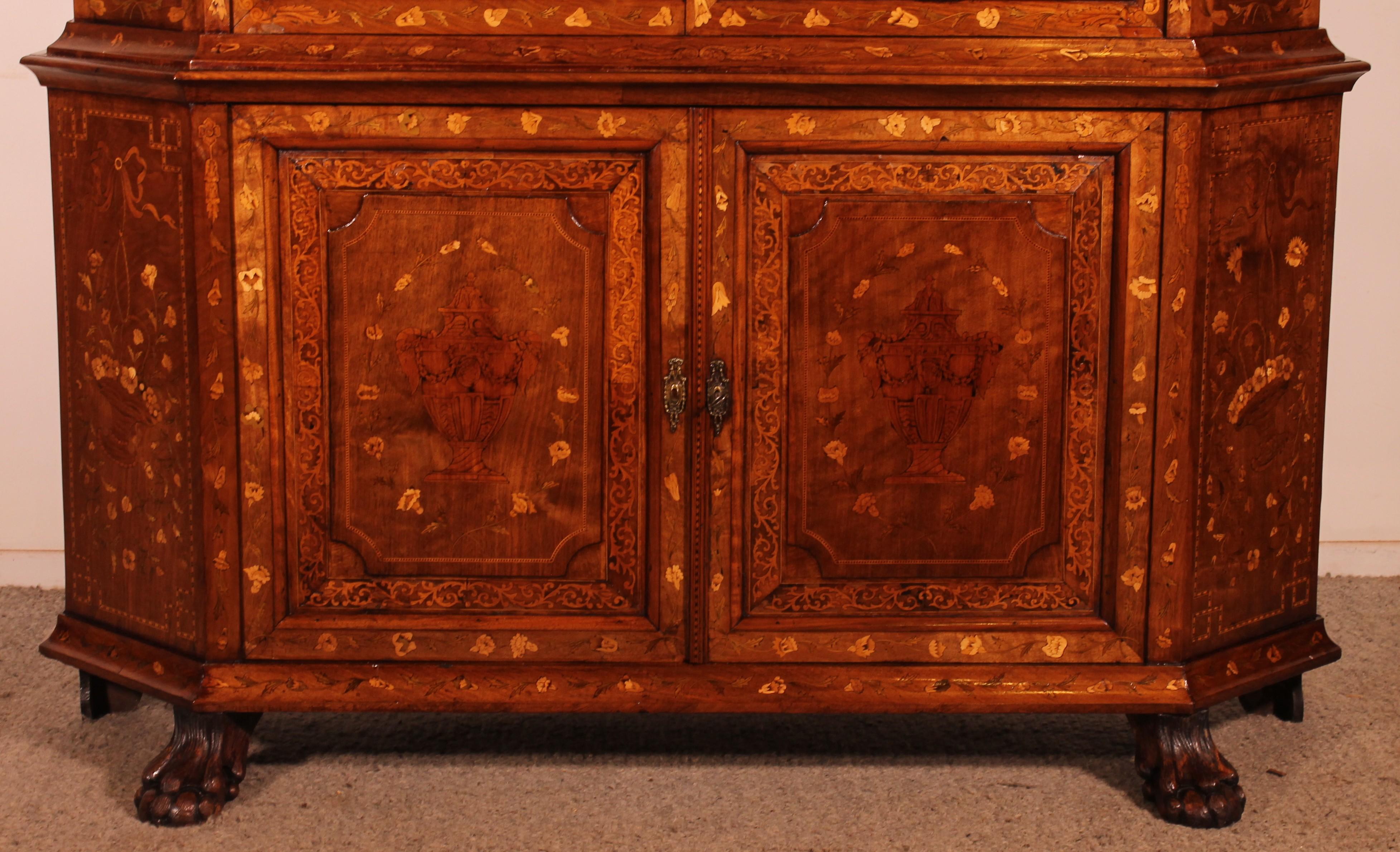 Niederländisches Intarsienkabinett CIRCA 1800 (Louis XVI.) im Angebot