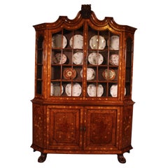 Dutch Marquetry Display Cabinet Circa 1800