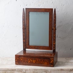 Dutch Marquetry Dressing Table Mirror, 18th Century