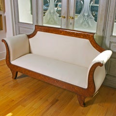 Dutch Marquetry Empire Settee, circa 1825