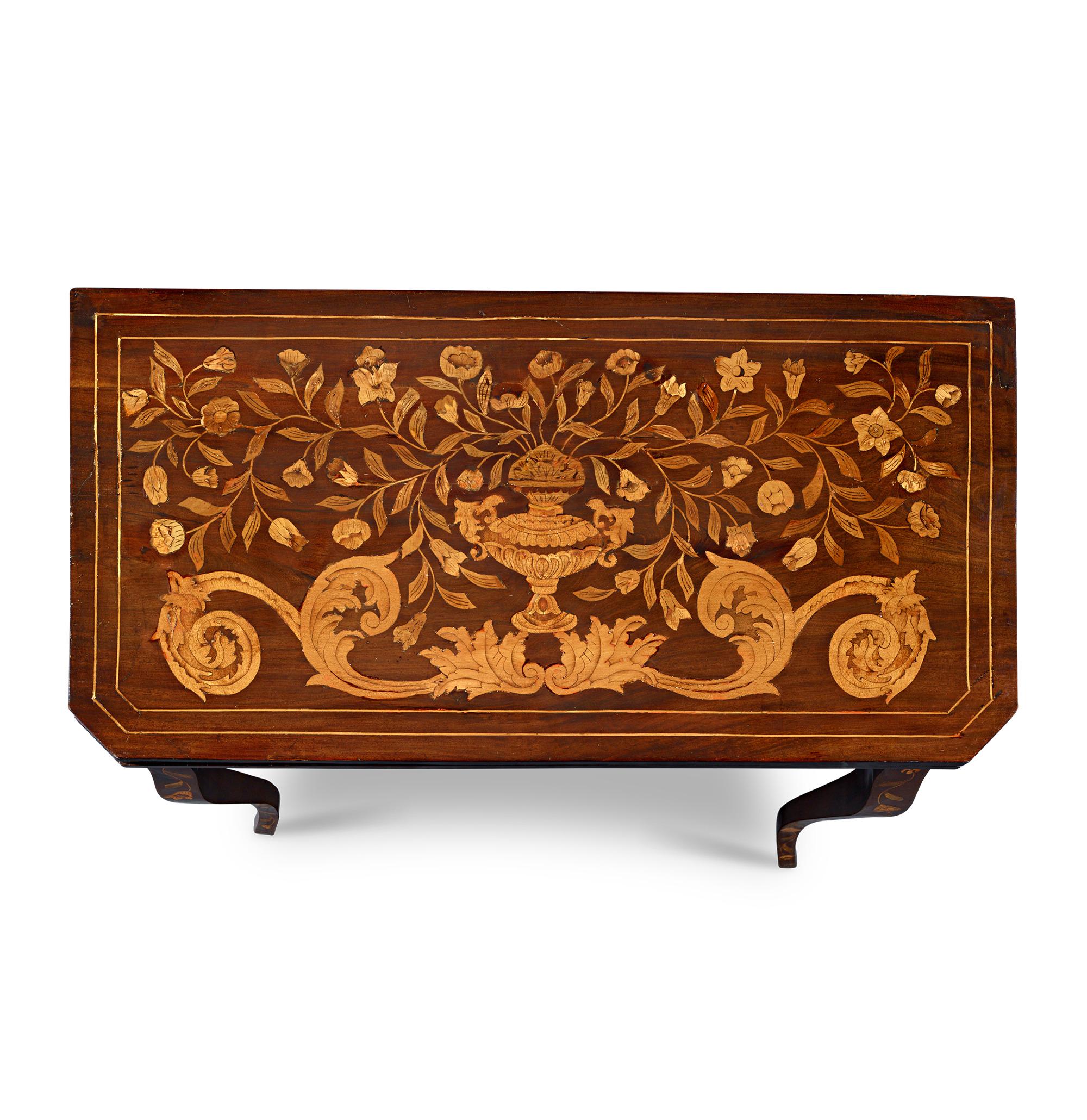 Victorian Dutch Marquetry Game Table For Sale