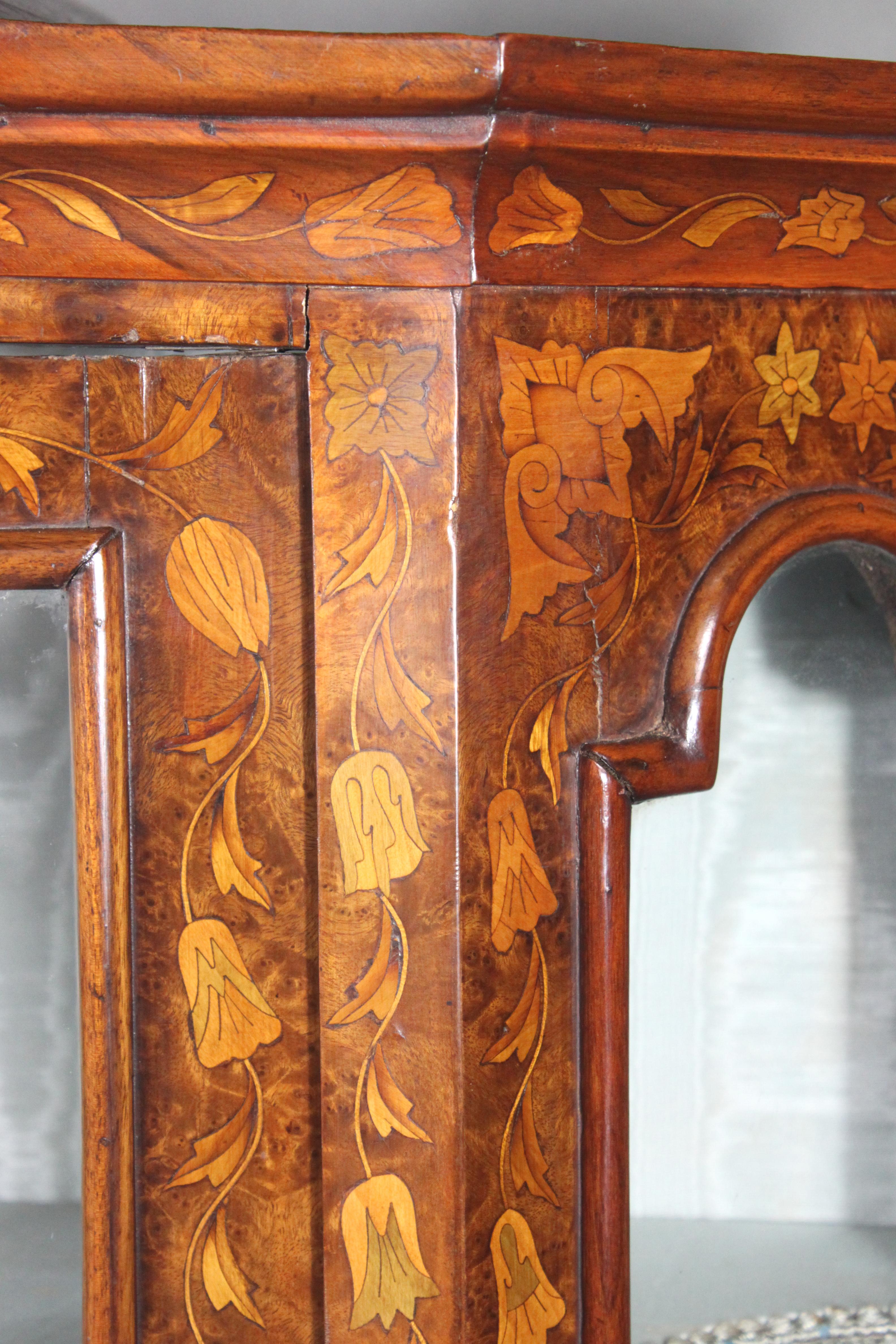 Dutch Marquetry Glazed Cabinet For Sale 3