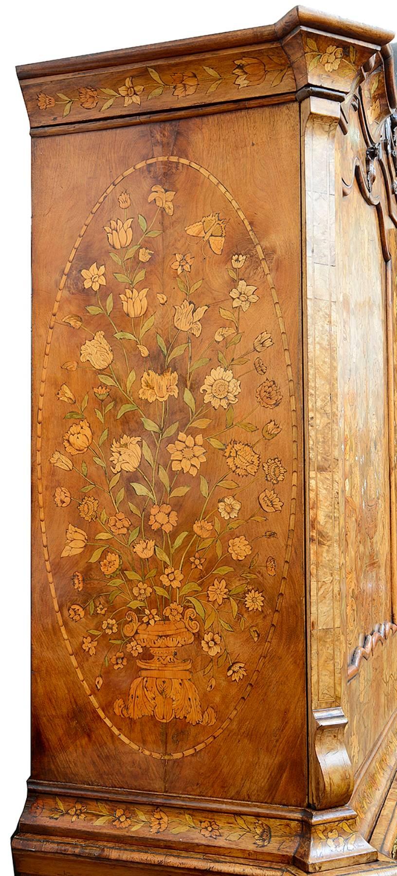 Dutch Marquetry Inlaid Armoire, 18th Century 3