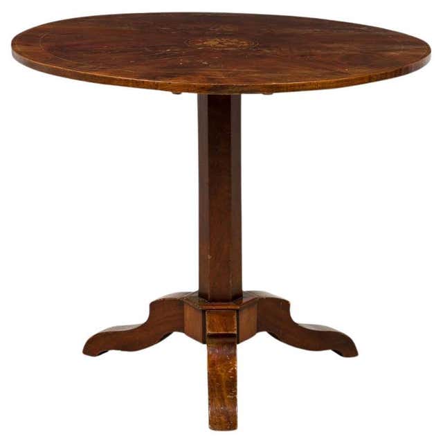 Victorian Centre Table Marquetry Inlay Quadrafoil Base Revival For Sale ...