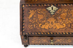 Dutch Marquetry Miniature Slant Top Desk