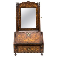 Dutch Marquetry Miniature Slant Top Desk