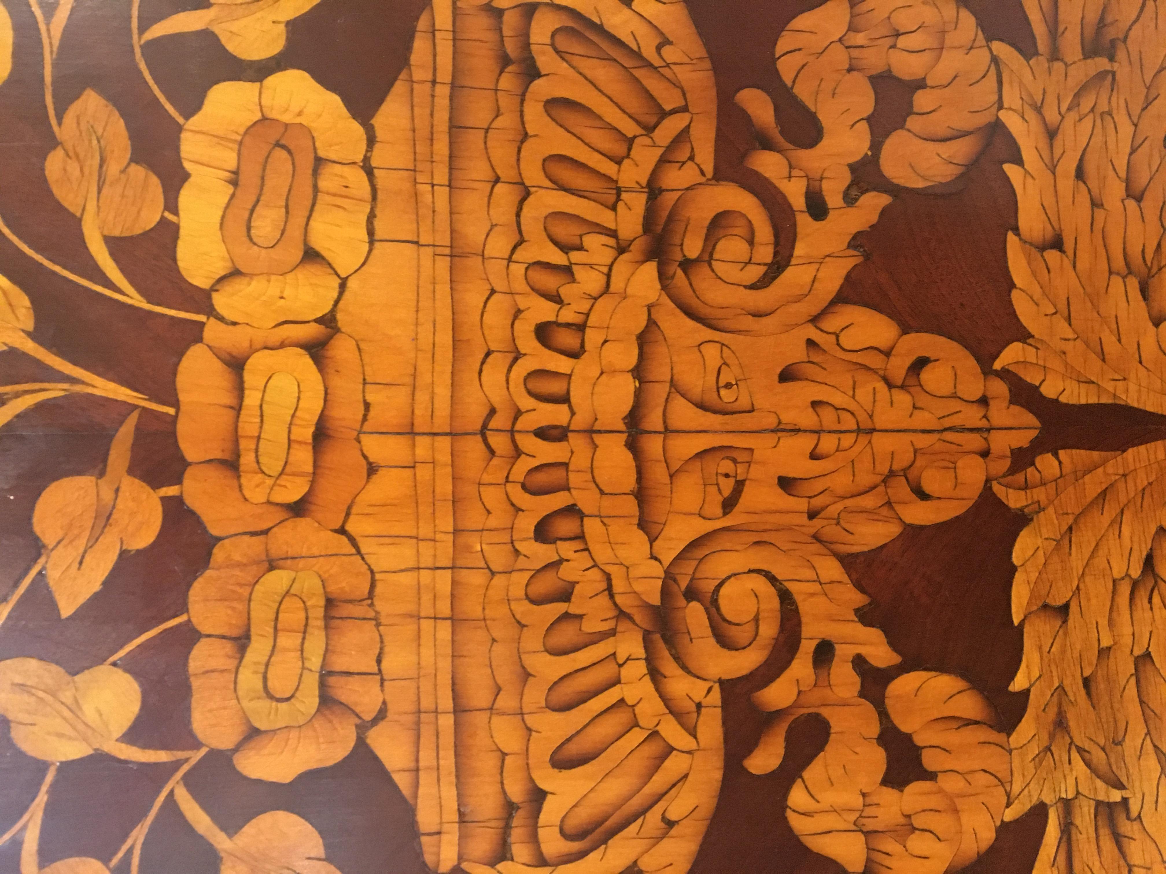 European Dutch Marquetry Secrétaire For Sale