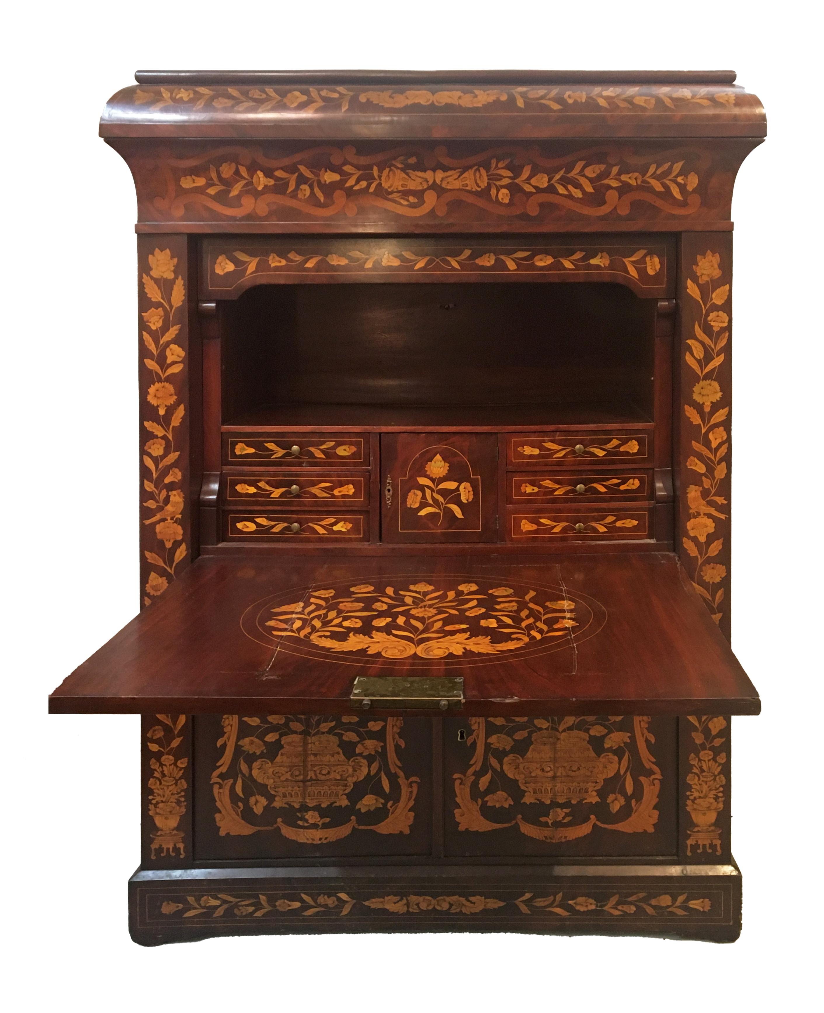 Dutch Marquetry Secrétaire For Sale 1