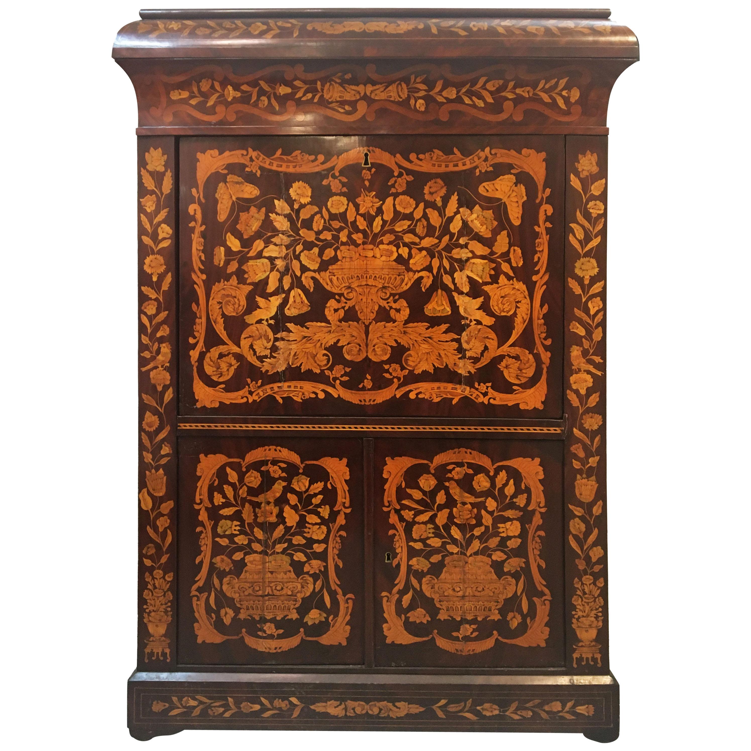 Dutch Marquetry Secrétaire For Sale