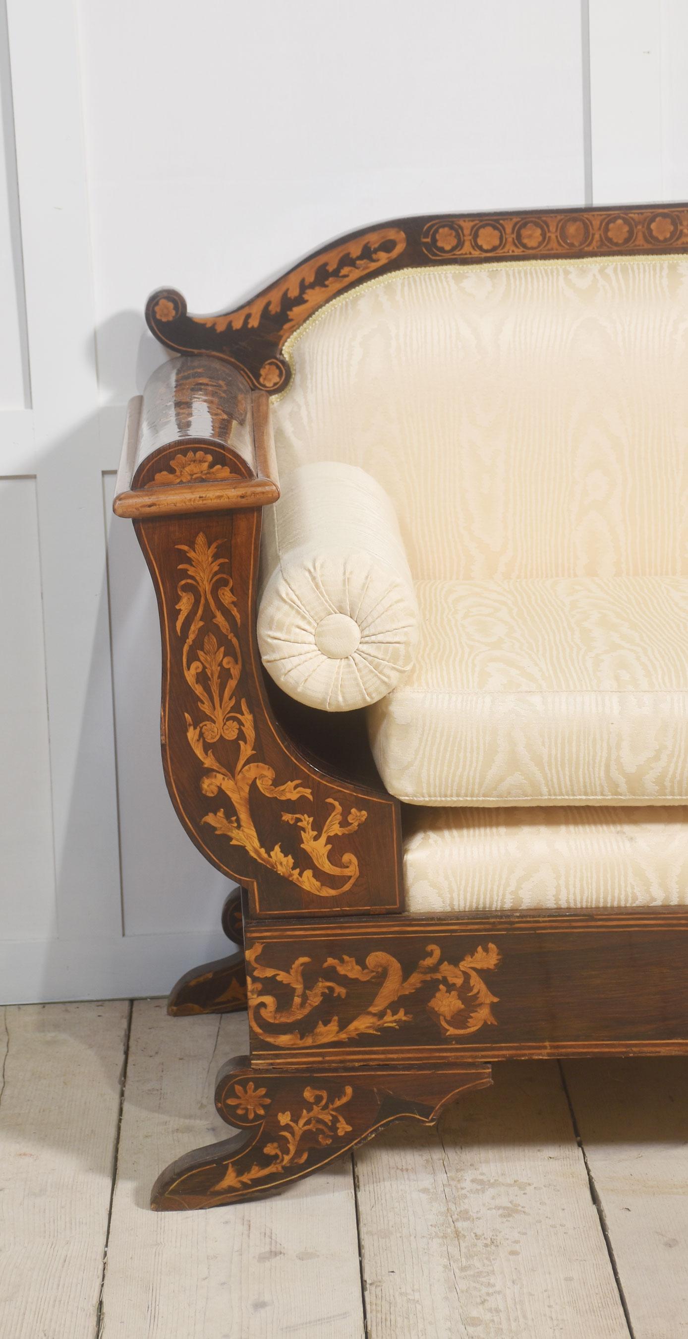 Legno Divano olandese intarsiato in vendita