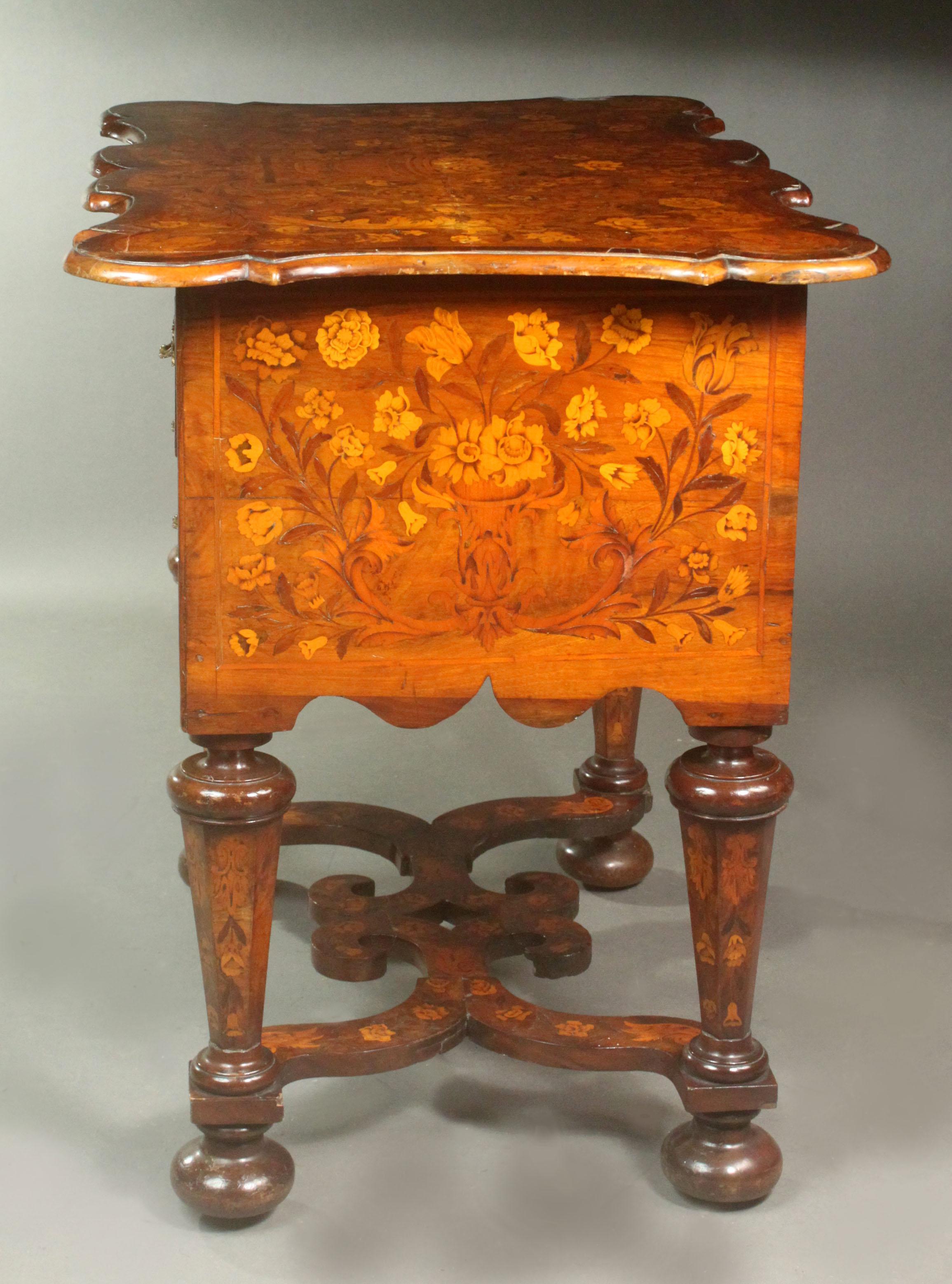 19th Century Dutch Marquetry Side Table For Sale