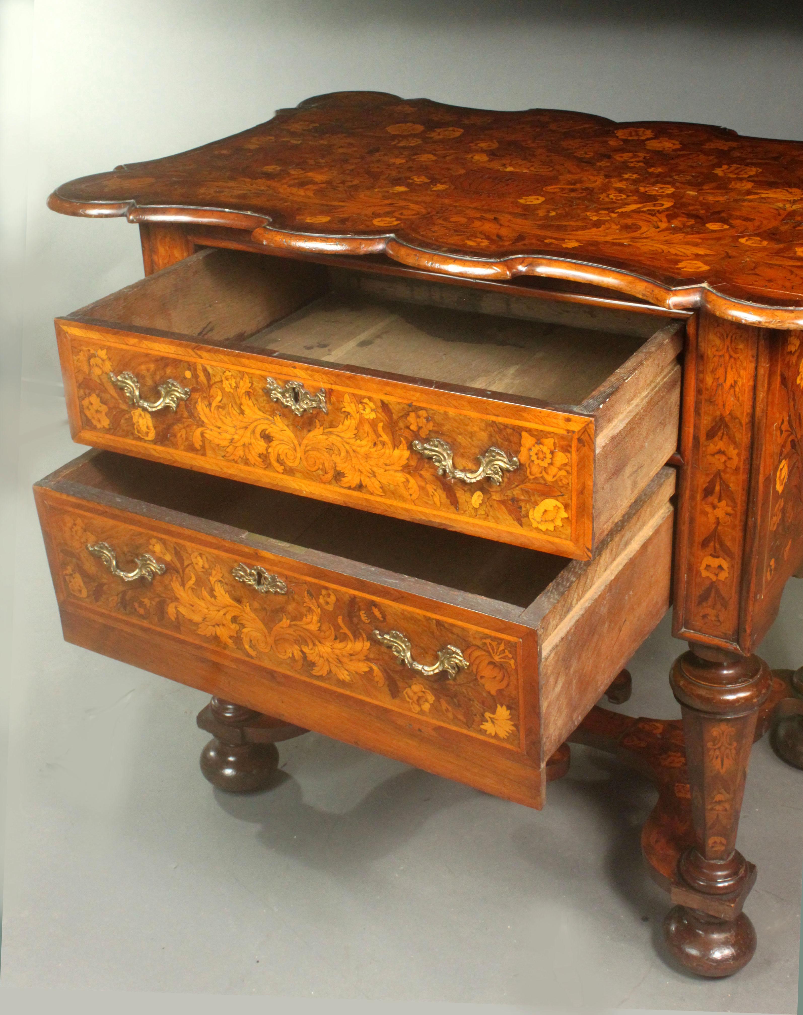 Dutch Marquetry Side Table For Sale 4