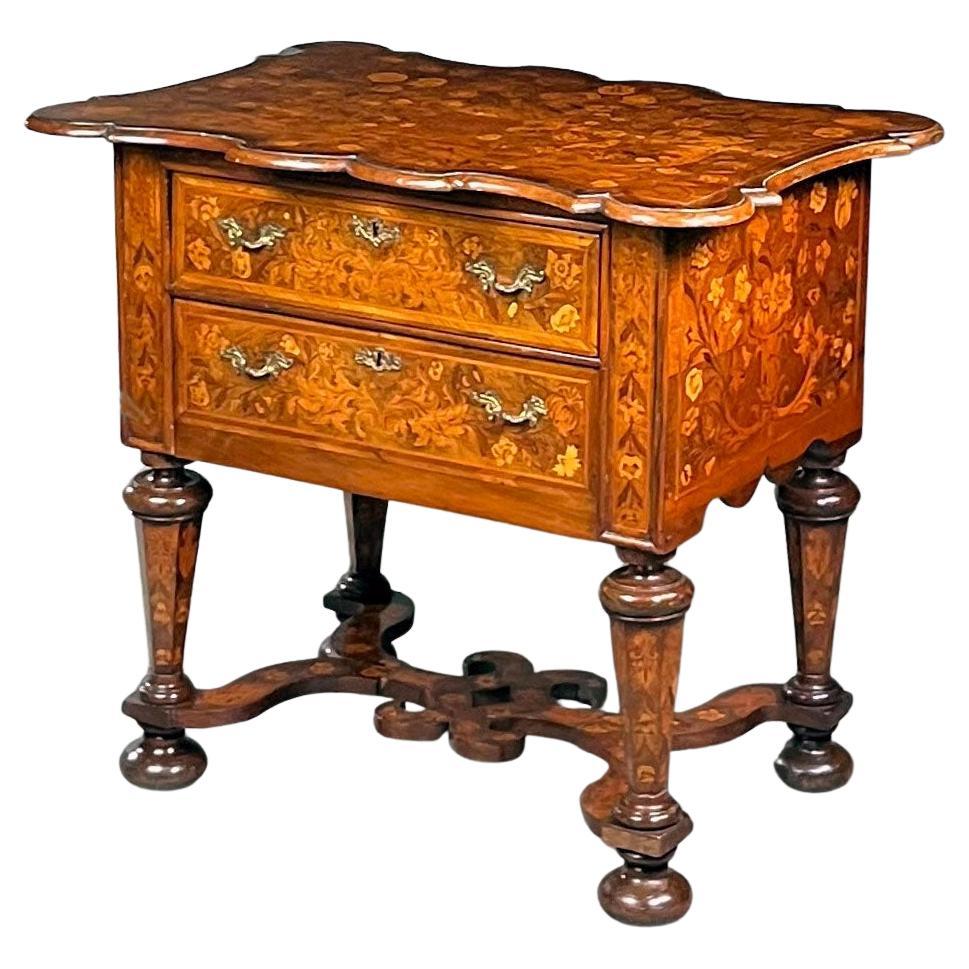 Dutch Marquetry Side Table For Sale