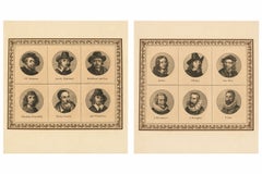Gravures de portraits de maîtres hollandais - Rubens, Rembrandt, Brueghel et autres, c.1880