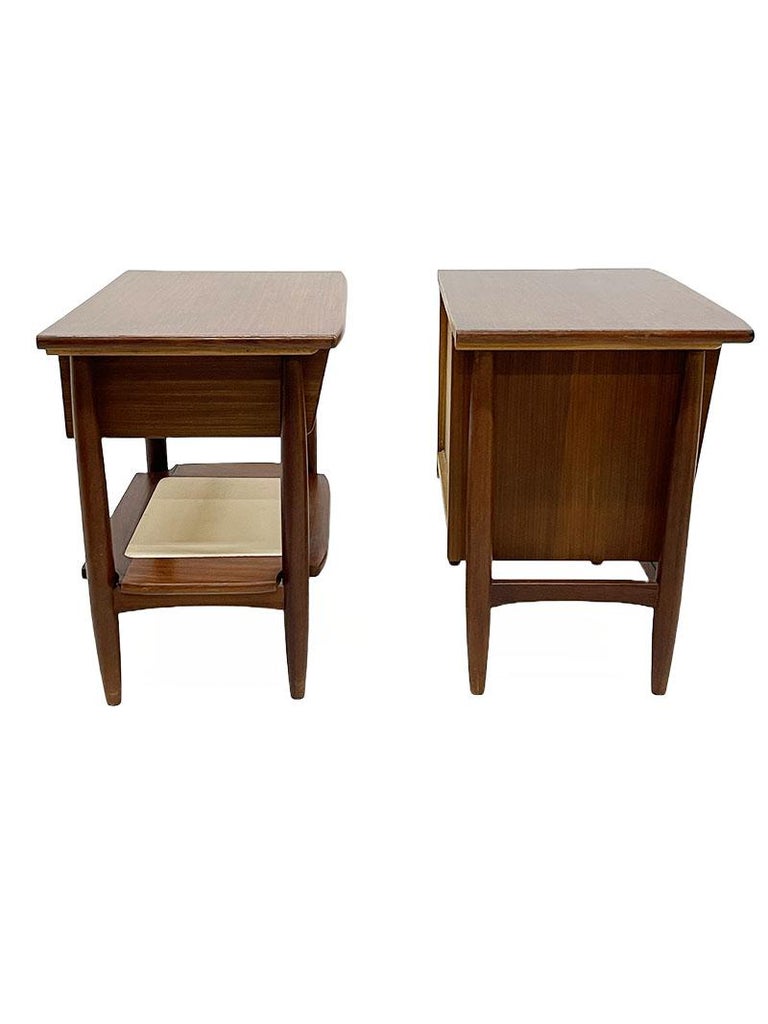 Dutch Mid20th Century Small Bedside Tables For Sale at 1stDibs