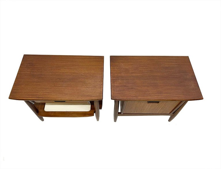 Dutch Mid20th Century Small Bedside Tables For Sale at 1stDibs