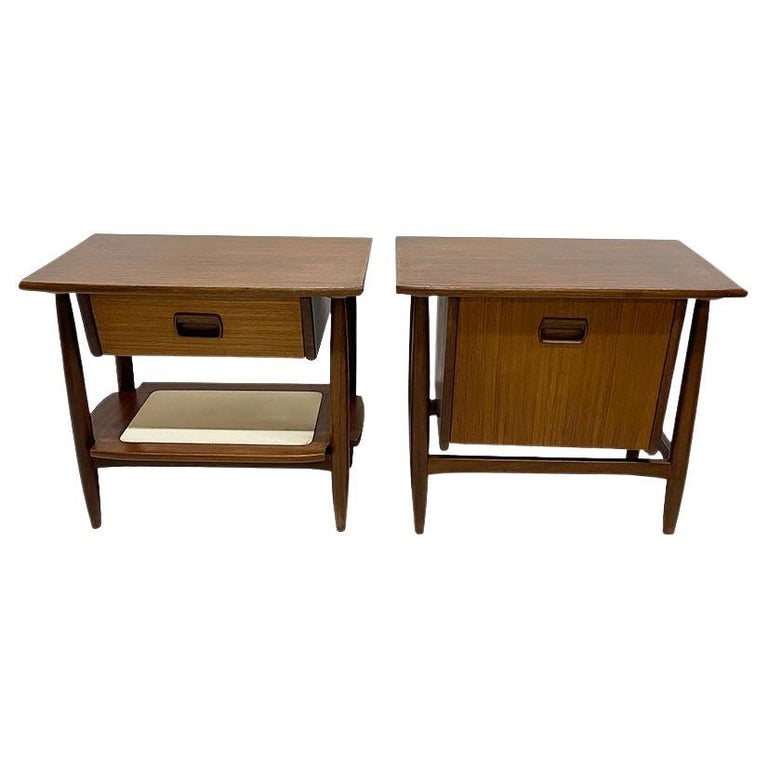 Dutch Mid20th Century Small Bedside Tables For Sale at 1stDibs