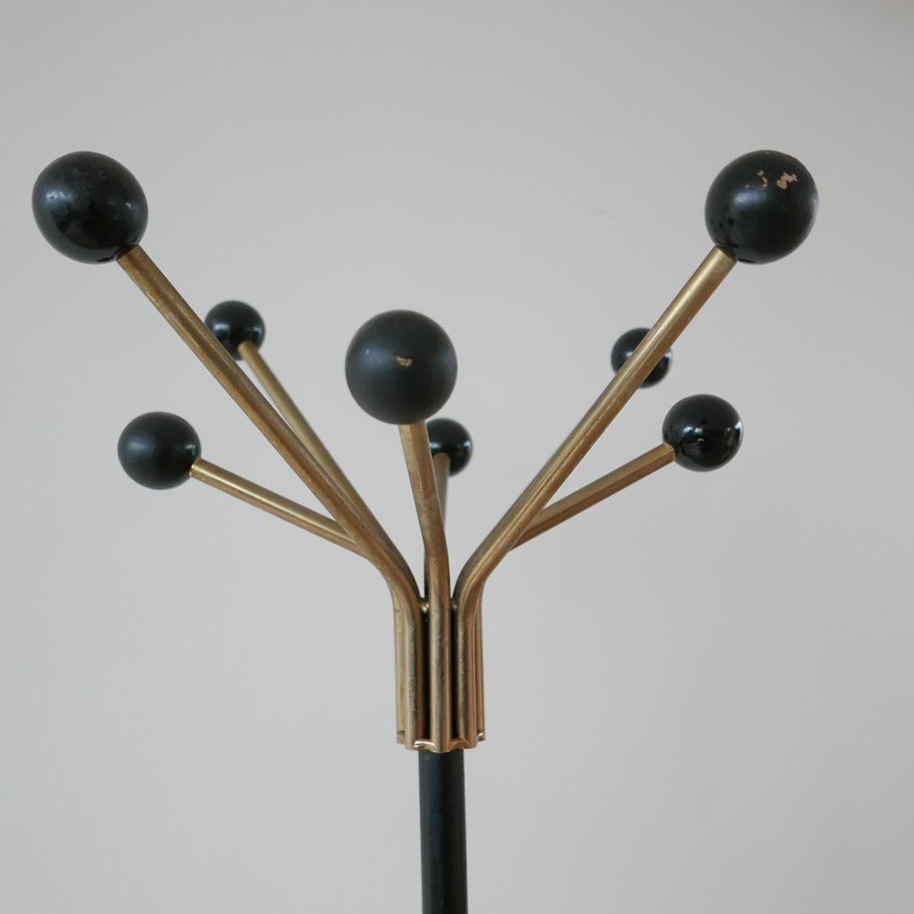 Late 20th Century Dutch Mid-Century Brass Sputnik Style Coat Stand