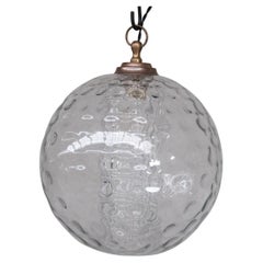 Dutch Mid-Century Bubble Glass Pendant Light