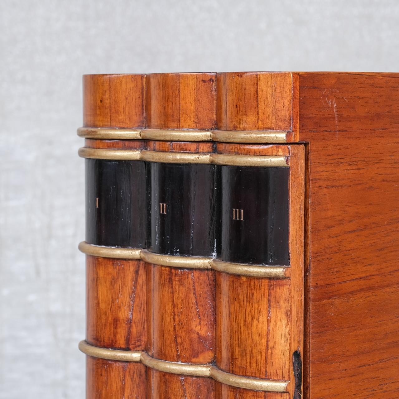 Dutch Mid-Century Faux Book Bar or Storage For Sale 2