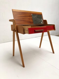Dutch Mid-Century Modern Solid Birch Vanity Desk by Everest Furniture, 1950s