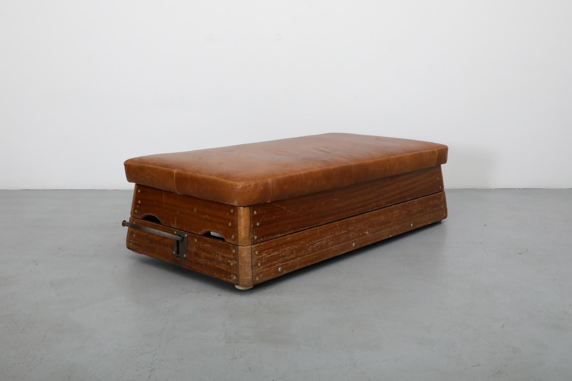 Dutch Mid-Century Schelde Stacked Oak and Teak Gymnastics Bench or Coffee Table 6