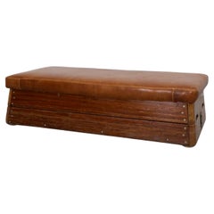 Dutch Mid-Century Schelde Stacked Oak and Teak Gymnastics Bench or Coffee Table